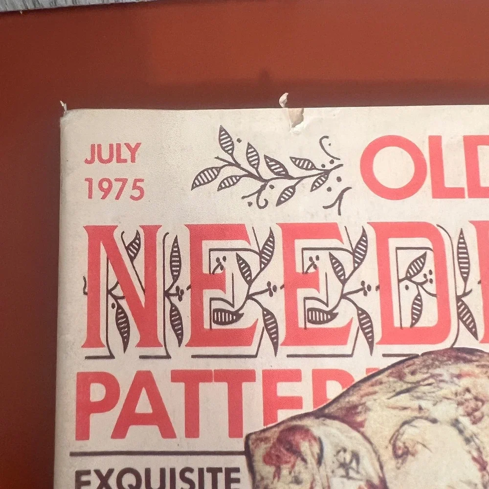 Olde Time Needlework Patterns Magazine July 1975 Vintage Crochet Knitting